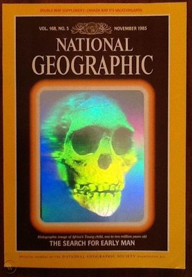 National Geographic Hologram Skull Cover 1985