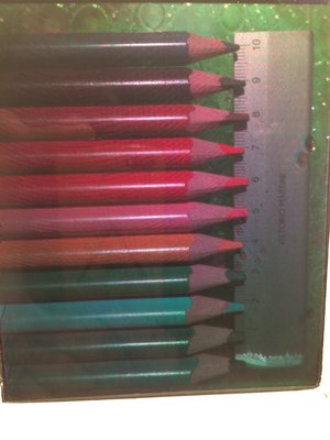 Test-shot Colour pencils RGB hologram